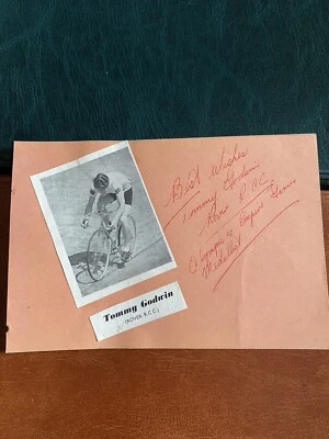 £7.49 • Buy (lt22) Rare Tommy Godwin Genuine Signed Autograph Legendary British Cyclist