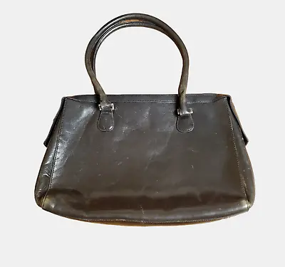 Hobo International Double Strap Black Leather Shoulder Bag Boston Womens Vintage • $31.99
