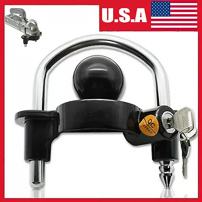 $29.31 • Buy Trailer Hitch Coupler Lock Out Ball Tongue Steel 1 7/8  2  2 5/16  + 2 Keys USA
