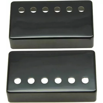 $10.95 • Buy 2pcs NICKEL Black Humbucker Guitar Pickup Cover 52mm Chrome US