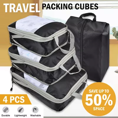 Vivva Compression Travel Luggage Suitcase Storage Bags Organiser Packing Cubes • $19.90