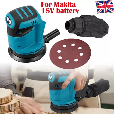 For Makita Cordless Random Orbital Sander 18V Li-ion Dust Bag Discs Machine UK • £35.15