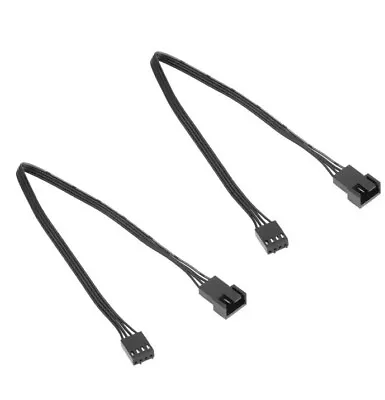 4Pin PWM Case Fan Extension Power Cable Black (24” Inch) Pack Of 2 ( SHIP TODAY) • $15
