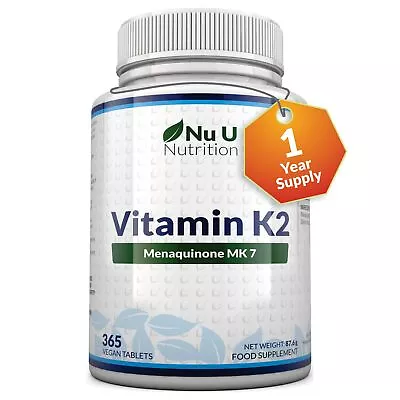 Vitamin K2 MK 7 200mcg - 365 Vegetarian And Vegan Tablets (not Capsules) • $19.97