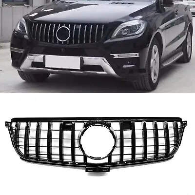 Black Front GTR Style Grille For Mercedes Benz W166 ML300 ML350 ML400 2013-2015 • $119.85