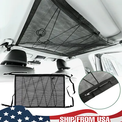 Universal Car Van Truck Mesh Net Ceiling Roof Storage Net Organizer Cargo Bag • $19.99