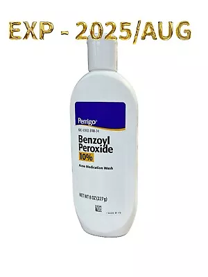 Perrigo Benzoyl Peroxide 10% Acne Medication Face Wash Topical Use 8 Oz 2 Pack • $29.28