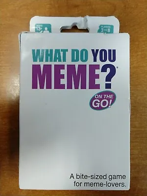 $13.78 • Buy WHAT DO YOU MEME? On The Go! The BiteSized Travel Edition Card Game E14E