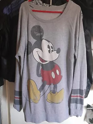 Disney Mickey Mouse 28 Longline Sweatshirt Size Large • £6.99