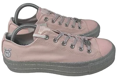 NEW Converse CTAS Lift OX Miley Cyrus Pink Silver  Platform Shoes Women's Size 9 • $69