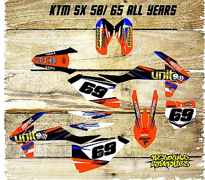 KTM SX 50 65 Graphics Kit-Decals-Sticker Kit-MX-unit-Orange • $135.72