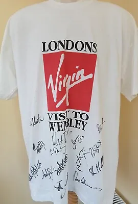 LONDON BRONCOS Rare Signed 1999 Rugby League Wembley T Shirt 14 Autographs • £24.99