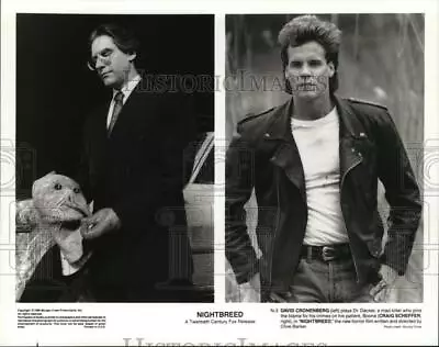 1990 Press Photo David Cronenberg And Craig Scheffer Star In  Nightbreed  • $19.99