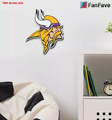 New NFL Minnesota Vikings Home Decor EVA Foam 3D Wall Clock 14.5? X 17? • $38.09