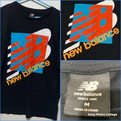 $11.99 • Buy New Balance Black Classic Logo New Balance Short Sleeve T-shirt Adult Size M