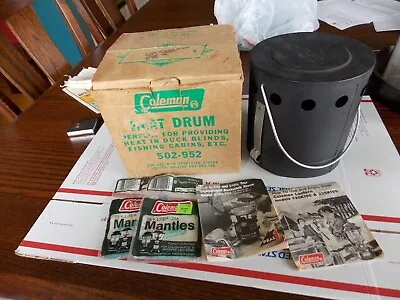 Vintage Coleman Camp Stove 502  Heat Drum W Extras NEW NEVER USED NO RE • $12.39