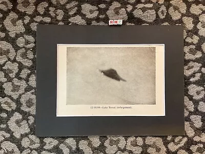 UFO Flying Saucer Aliens Ufology Illustration Photo Print  Vintage Mounted • $21.90