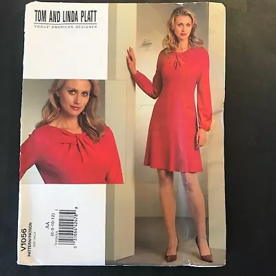 Vogue Designer Sewing Pattern Tom And Linda Platt V1056 Size 6-12 Knot Dress S M • $20.40