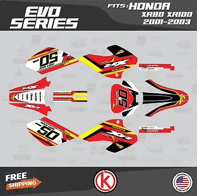 Graphics Kit For HONDA XR80 XR100 (2001-2003) Evo Series - Red-Shift • $59.99