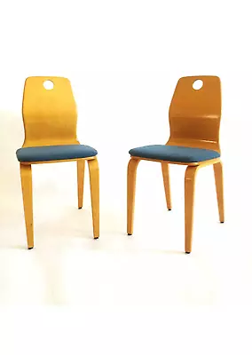 Mid Century Modern Pair Thonet Children Chairs 50s Retro Vintage Restored • $500