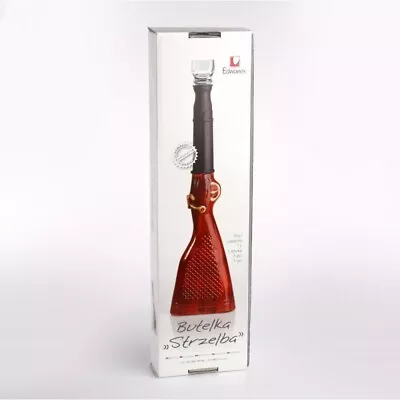 Carafe Gun Shotgun  Glass Bottle Colored Glass With Glass Cork 1LDecorative Gift • £59.95