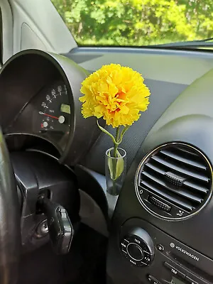 VOLKSWAGEN Bug New Beetle Interior Console Dashboard Flower LoveYellow CARNATION • $8.99