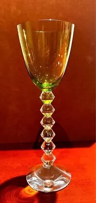 Baccarat Vega Fortissimo Crystal Wine Glass Light Green With Box • £173.53