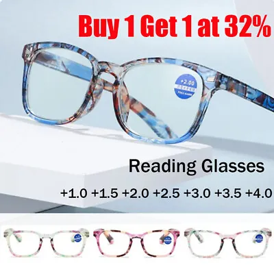 Womens Ladies Designer Reading Glasses +1.0 1.5 2.0 3.0 3.5 Oversized Glasses UK • £4.44