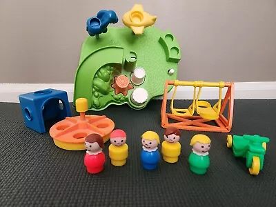 Vintage Fisher Price Little People Playground #2525 Complete W Extra Dolls Trike • $37.99