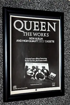 QUEEN  Band Framed A4 The Works 1984 ALBUM Original Music Vintage ART Poster • £13.99