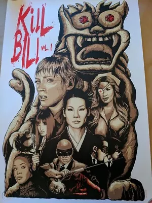 Kill Bill Poster Art Screen Print By  Mondo Artist Steven Holliday 20x30 LE 100 • $49.99