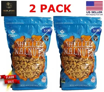 2 PACK - Member's Mark Natural Shelled Walnuts 3 Lbs (Total 6 Lbs) FREE SHIP!! • $24.25