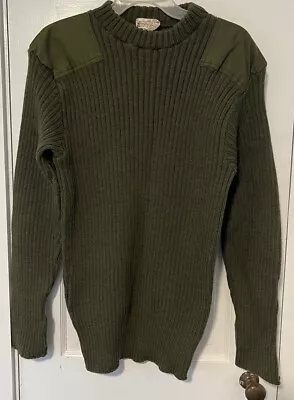 Brigade Quartermasters Mens Sweater Green XL 46 Woolly Pulley  100%Wool Military • $29.99