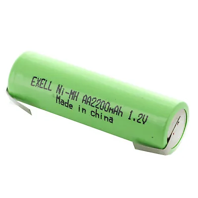 Exell 1.2V AA Size 2200mAh NiMH Rechargeable Battery  W/ Tabs • $9.95