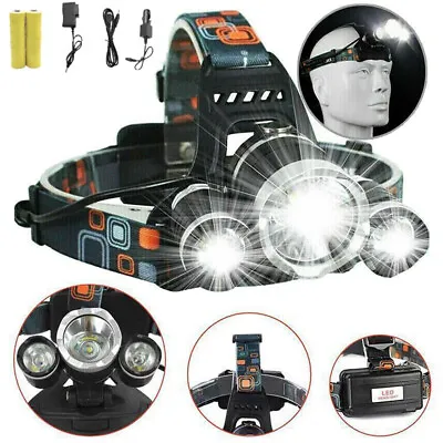 100000LM Super Bright LED Headlamp Rechargeable Head Light Flashlight Torch Lamp • $11.96