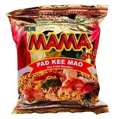 (Pack Of 30) MAMA Pad Kee Mao Stir Fried Instant Noodles 60gX30. • £14.99