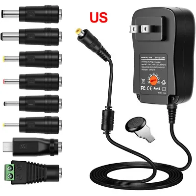 $14.24 • Buy 30W 3-12V Universal Multi AC Adapter Charger Power Supply For 4 Volt DC Adapter