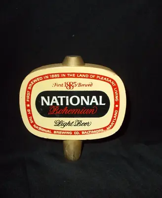 Vtg National Bohemian Light Beer  Wood & Brass Tap Handle~baltimore Maryland • $40