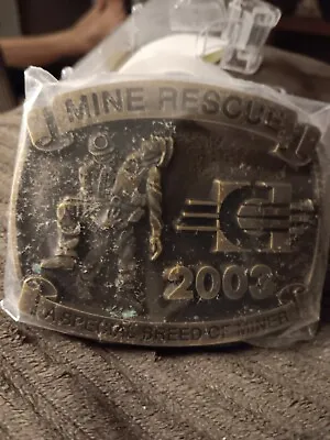 2003 Consol Mine Rescue Coal Mining Belt Buckle • $15