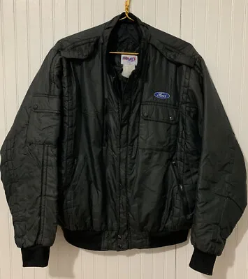 Vintage Ford Employee Puffer Jacket Coat Full Zip Sz XL • $30