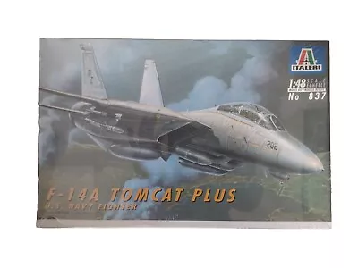 Italeri - F-14A Tomcat Plus US Navy Fighter - 1/48 Scale Model Kit 837 • $25