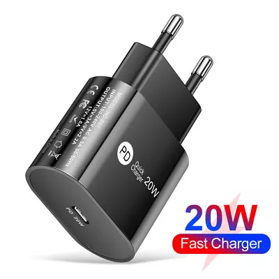 USB C Charger PD 20W Type-c Cell Phone Wall Charger Fast Charger Block Adapter • £5.63