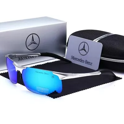 Car Logo Men's Polarized  Anti-Glare Riding Aluminum Magnesium HD Sunglasses • $49.01