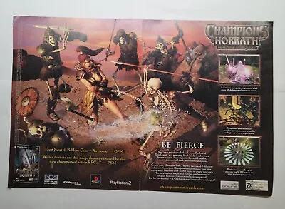 Champions Of Norrath Realms Of Everquest Be Fierce PS1 2003 Magazine Print Ad • £14.24