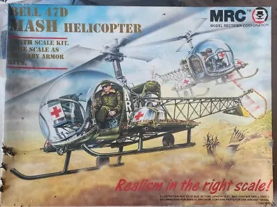 MRC #BA102 Bell 47D MASH Helicopter 1/35 Scale Vintage 1993  Factory-SEALED  • $46.50