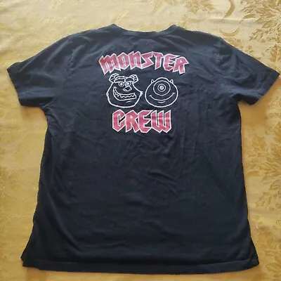 Disney Pixar Monsters Inc Large T Shirt Mike & Sulley Monsters Crew Black • $14.97
