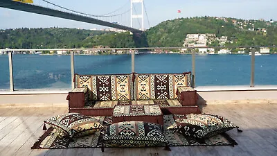 Arabic Floor Sofa Pallet Sofa Moroccan Rug Sofa And Loveseat Set Turkish Rug • $419