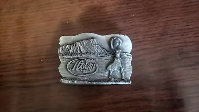 Vintage Hawaii Collectible Hula Girl Aloha Belt Buckle - Rare Find! • $0.99