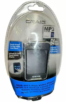 Craig CMP621FR Black 4GB Digital Media Player Plus Video Player Touch Screen • $17.97