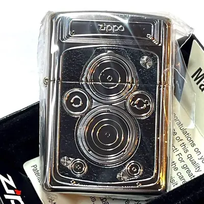 Zippo Oil Lighter Camera Antique Old Design Black 2BK-CAMERA2 Regular Case Japan • £89.71